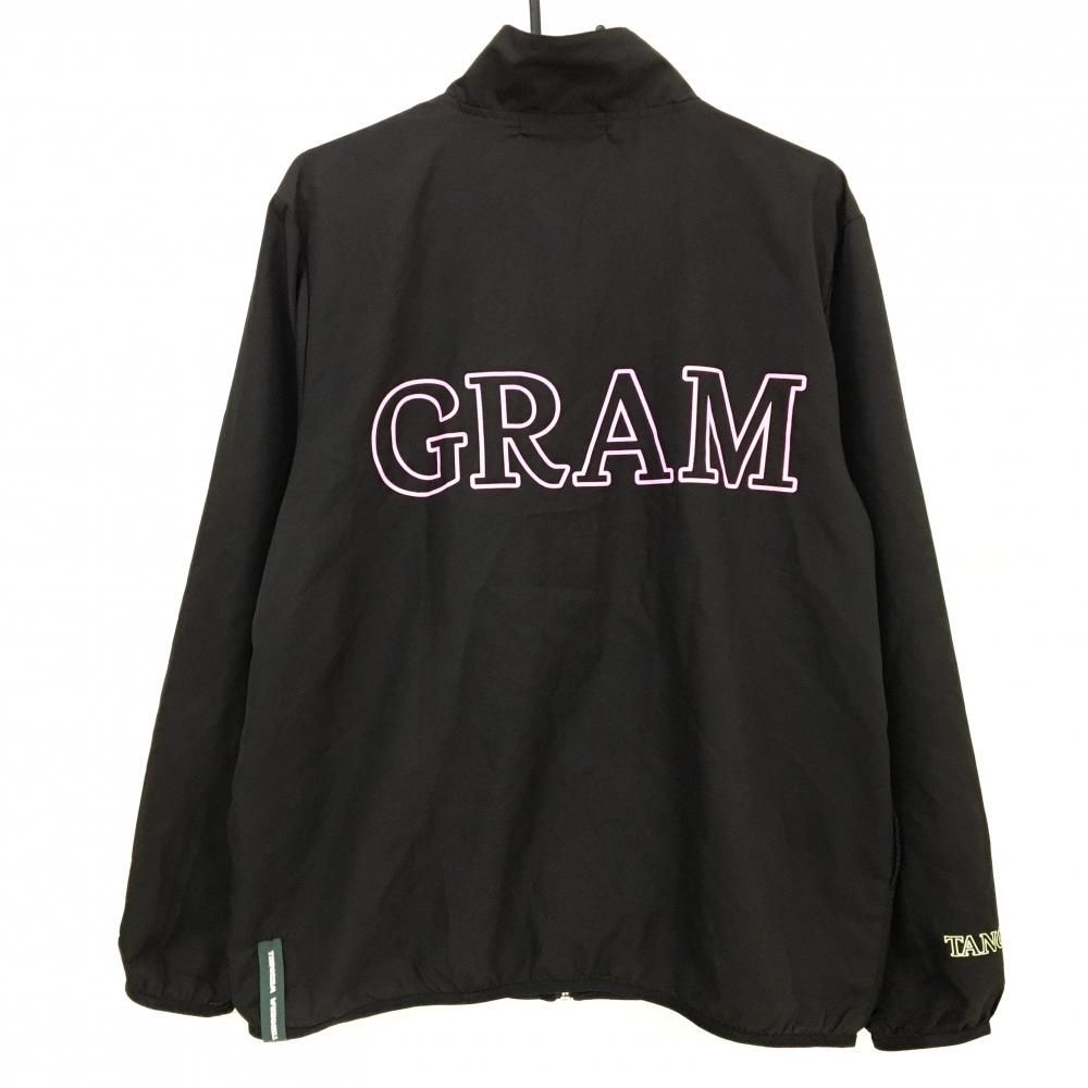 美品】タングラム ジャケットブルゾン 黒×イエロー系 ビッグロゴ