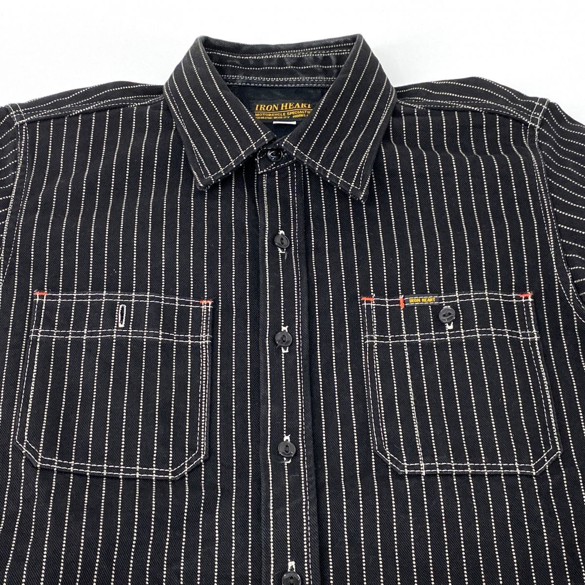 IRON HEART アイアンハート ウォバッシュ ワークシャツ ブラック L