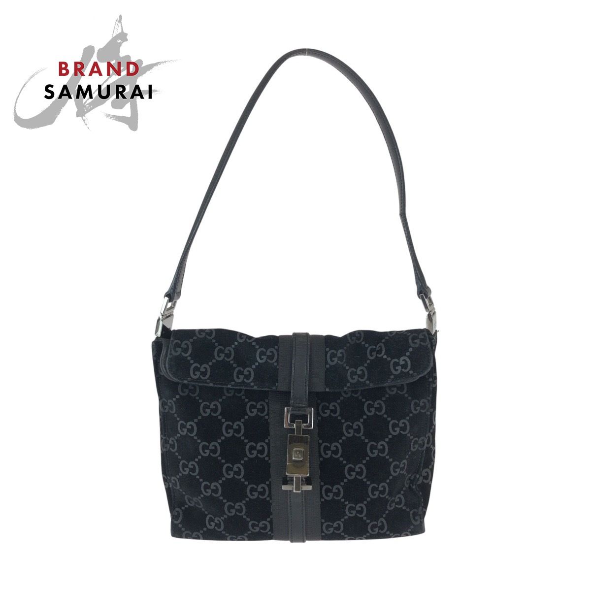 GUCCI グッチ ジャッキー ブラック 黒 スウェード/レザー 001 3734