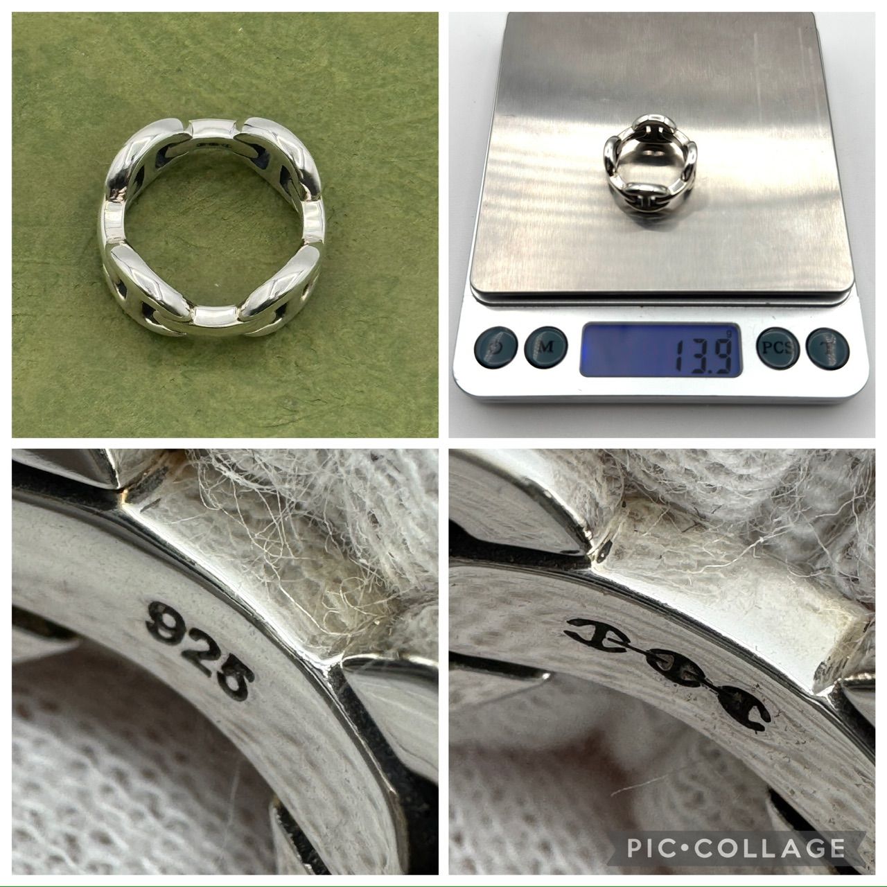 19号】ホーセンブース QUAD LINK クワッドリンク 4コマ 925 指輪 2-103