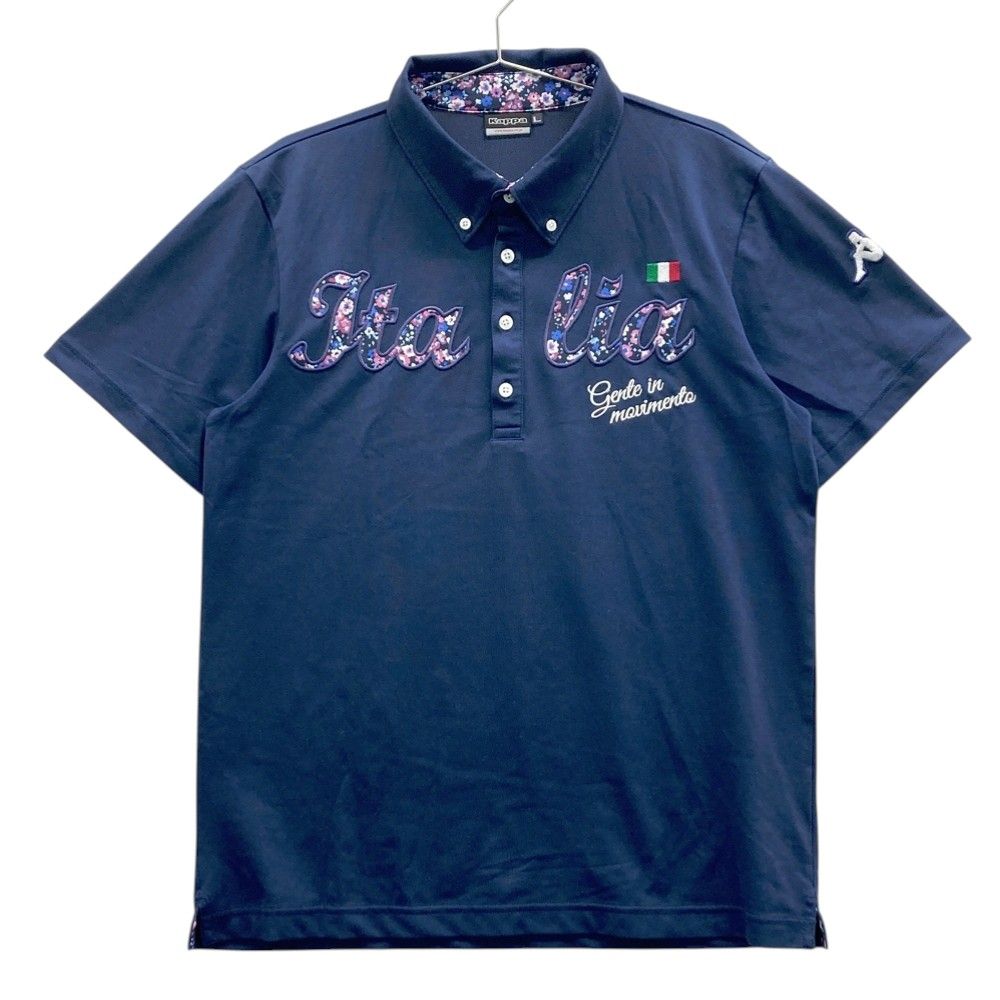 サイズ：L KAPPA GOLF カッパゴルフ 半袖ポロシャツ ネイビー系