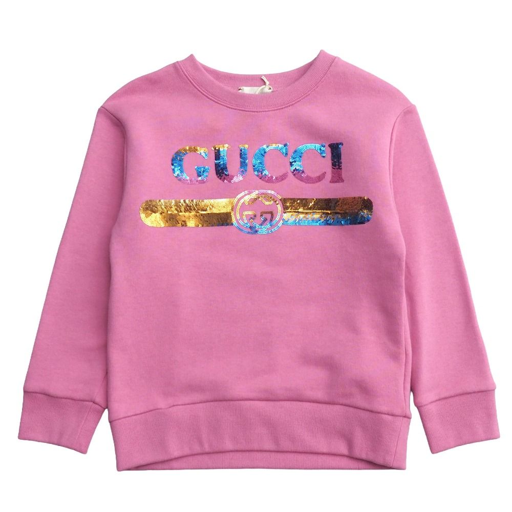 □美品□GUCCI グッチ スウェット サイズ6 キッズ GG スパンコールロゴ