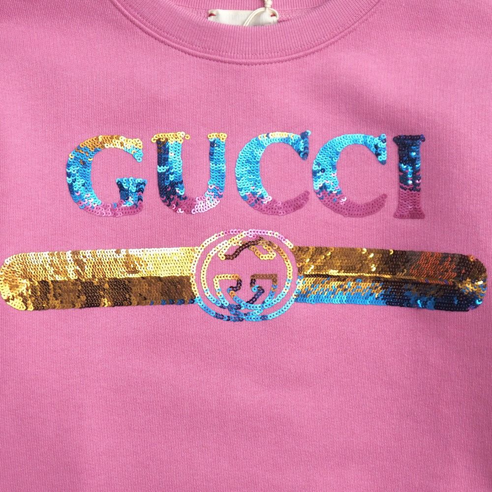 □美品□GUCCI グッチ スウェット サイズ6 キッズ GG スパンコールロゴ