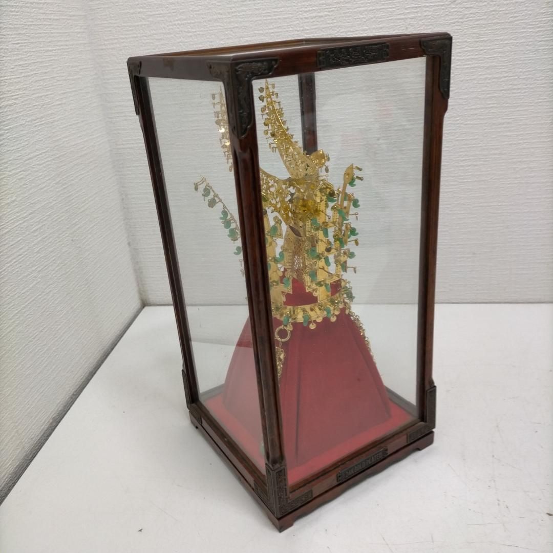 金冠塚 新羅 国王 金冠 レプリカ 韓国 古代王朝 王冠 模型 ガラス