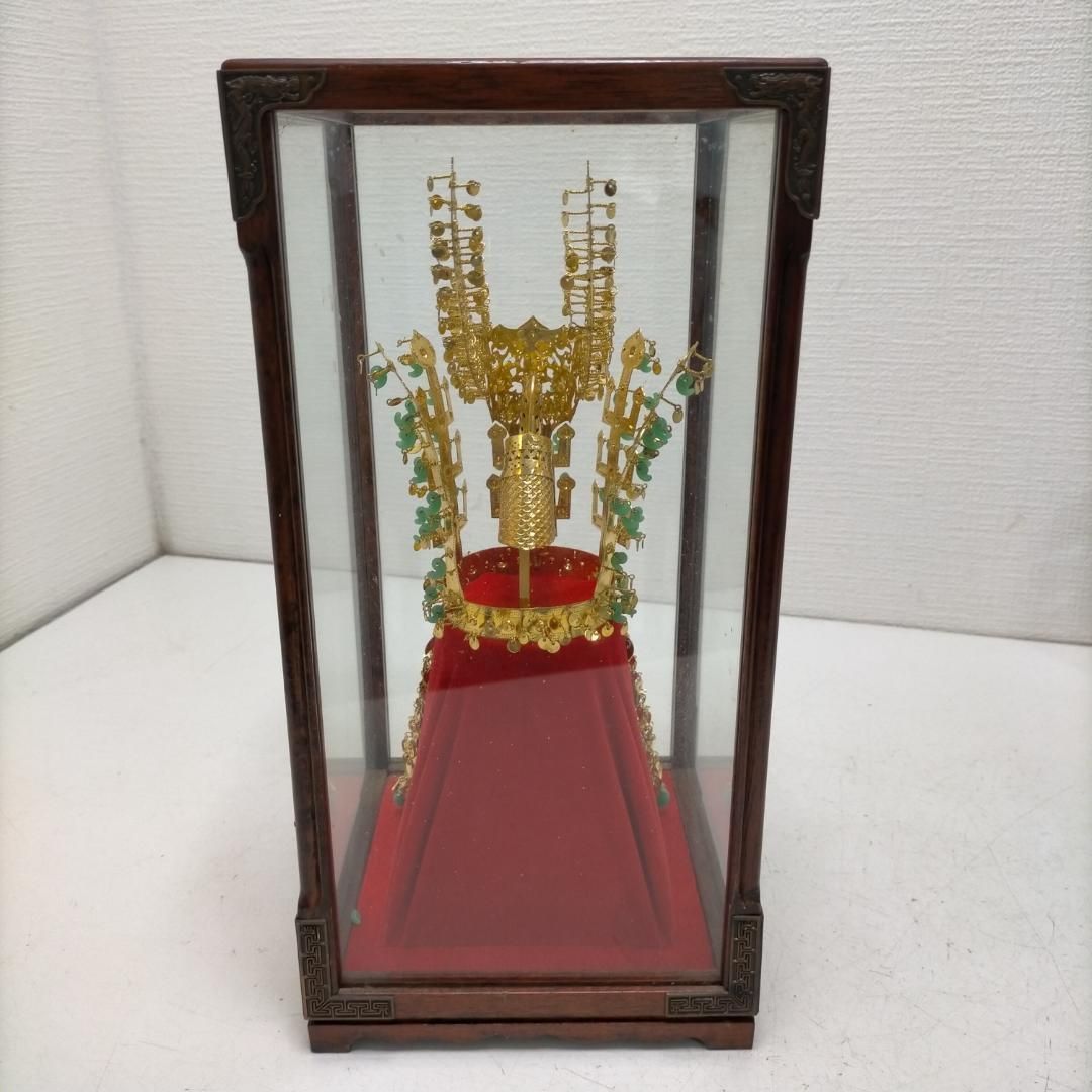 金冠塚 新羅 国王 金冠 レプリカ 韓国 古代王朝 王冠 模型 ガラス