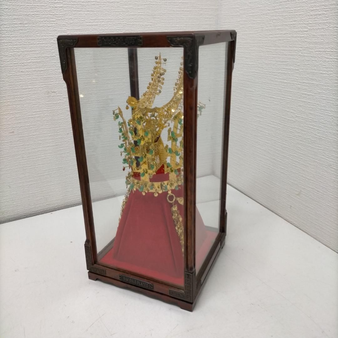 金冠塚 新羅 国王 金冠 レプリカ 韓国 古代王朝 王冠 模型 ガラス