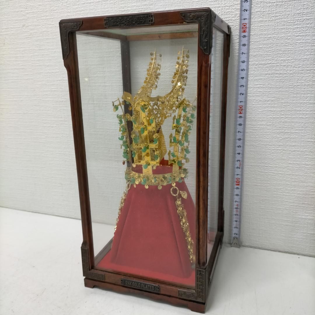 金冠塚 新羅 国王 金冠 レプリカ 韓国 古代王朝 王冠 模型 ガラス