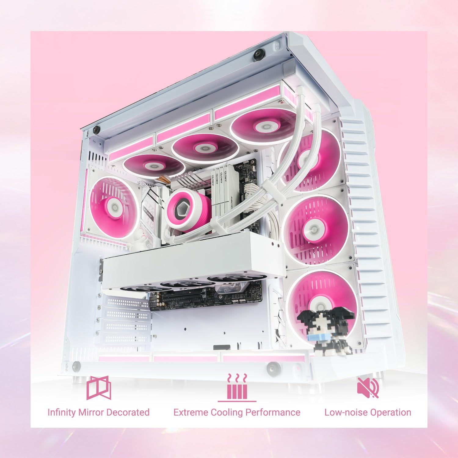 ID-COOLING FX360 INF Pink Edition 360mm 液体CPUクーラー、ARGB