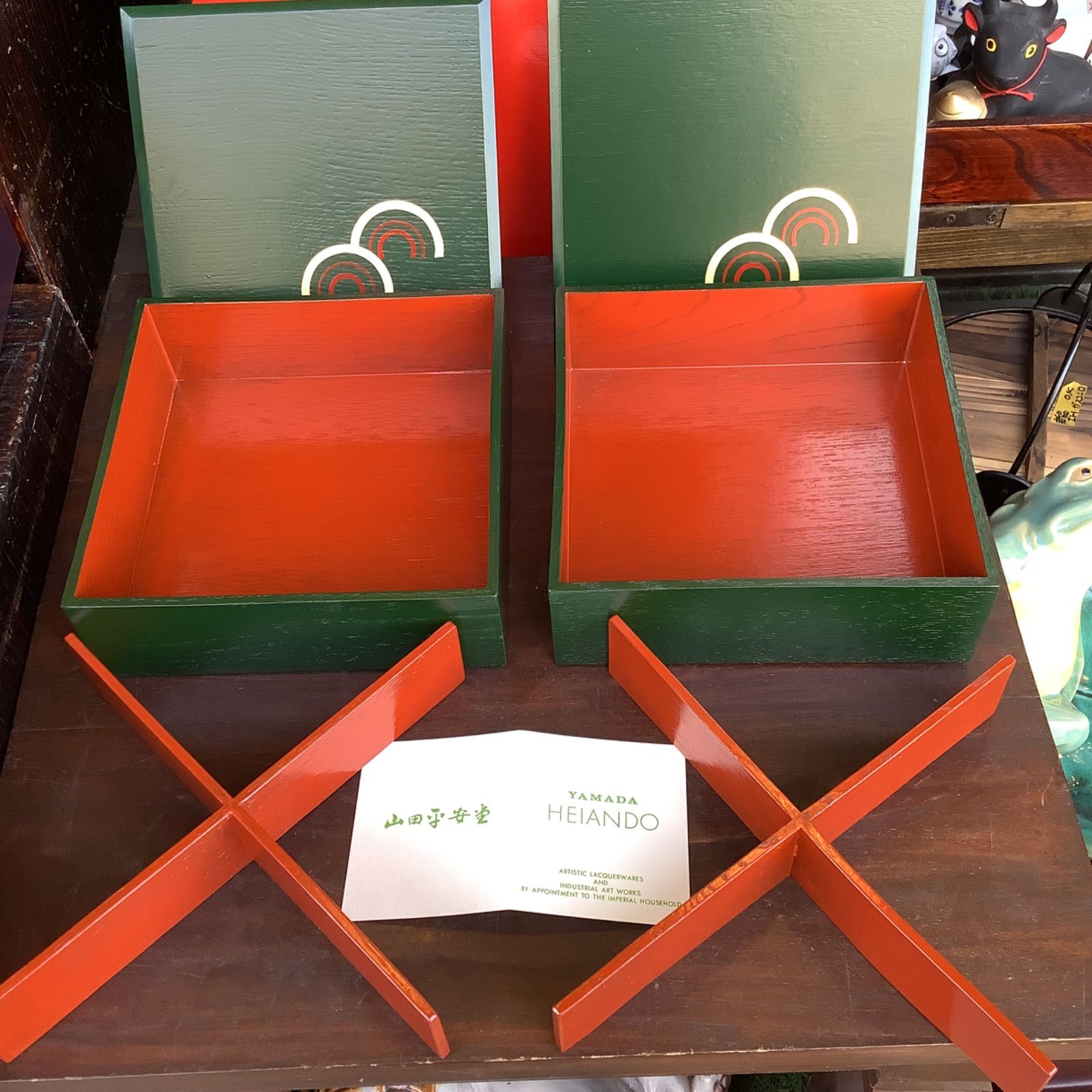 未使用 山田平安堂 宮内庁御用達 漆 漆器 お重箱 お重 和食器 おせち