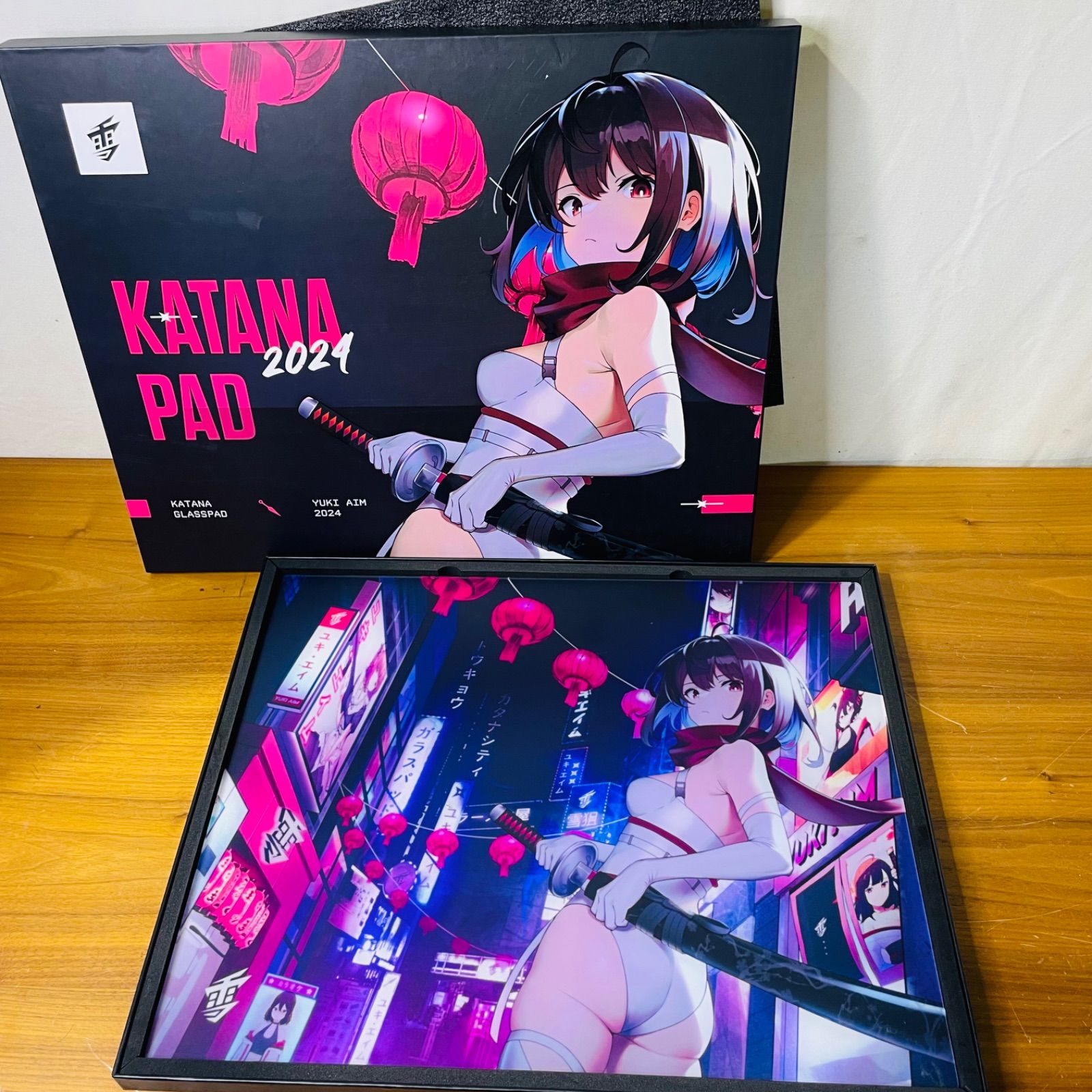 nr/2.16/8】Yuki Aim製 KATANA GLASSPAD 2024 ガラスマウスパッド