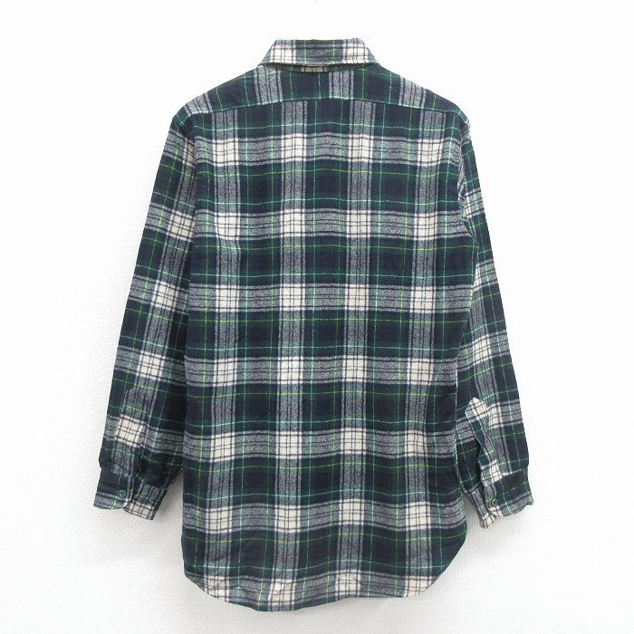 M/古着 ペンドルトン 長袖 ウール シャツ メンズ 80年代 80s USA製 緑