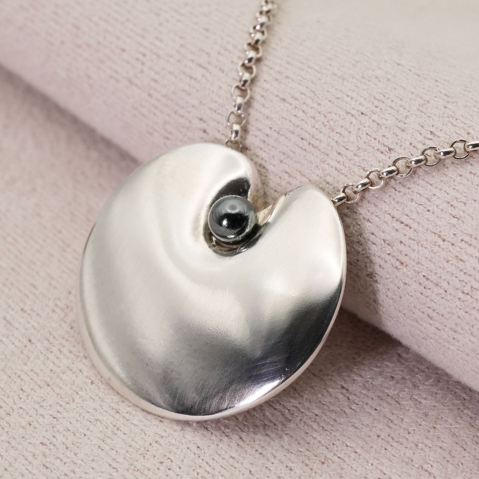 美品 ジョージジェンセン ヘマタイト ネックレス SV 1999/25-3131