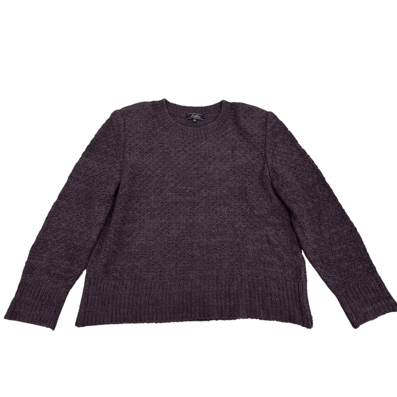 Leilian レリアン トップス 長袖 カットソー ブラウン シルク100