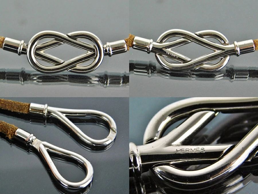 HERMES エルメス アタメ チョーカー 2連ブレスレット ブラウン