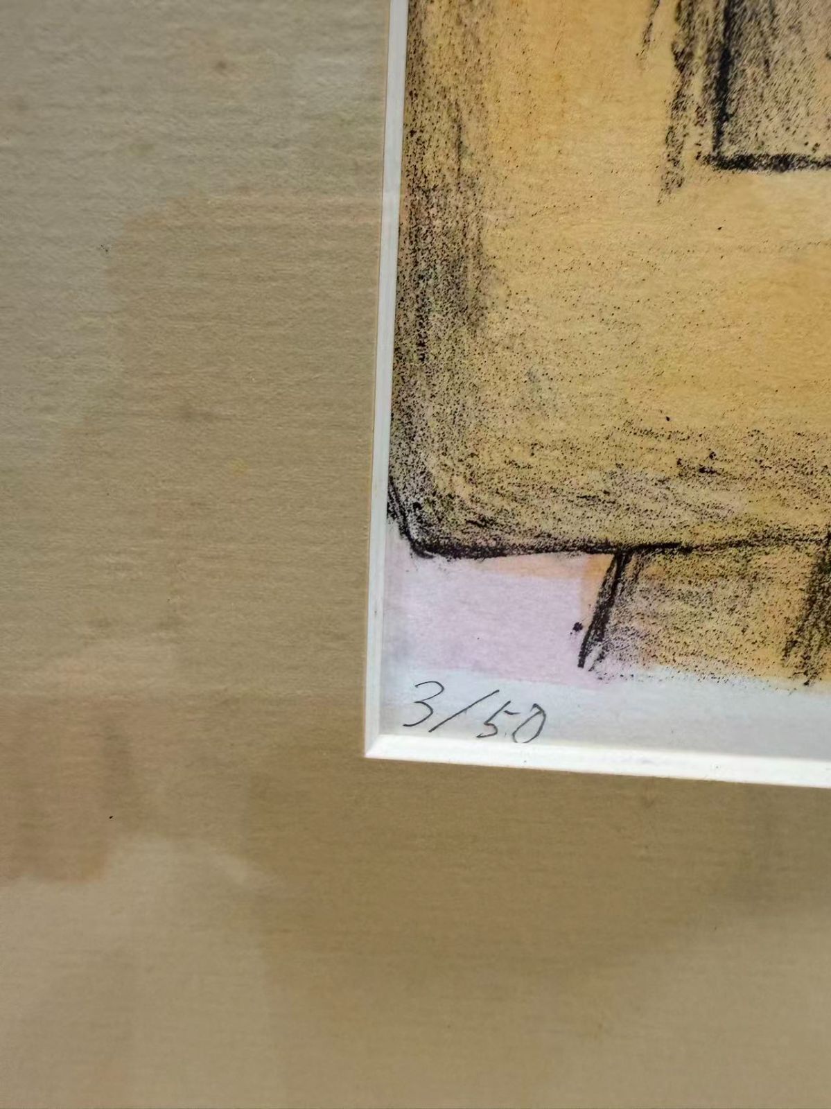 手彩色リトグラフ】藤井兼弘「想い」額装品 直筆サイン・エディション