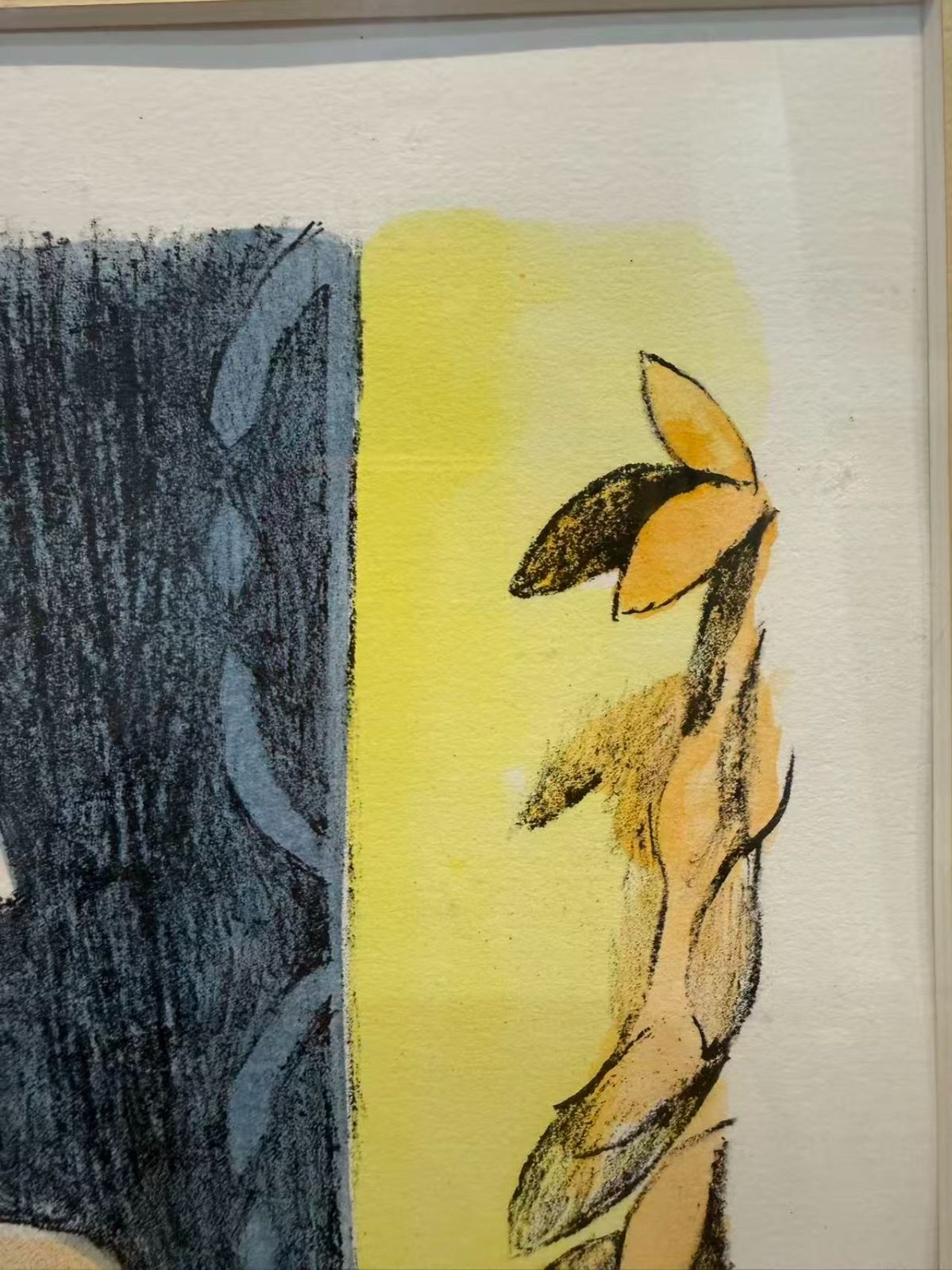 手彩色リトグラフ】藤井兼弘「想い」額装品 直筆サイン・エディション