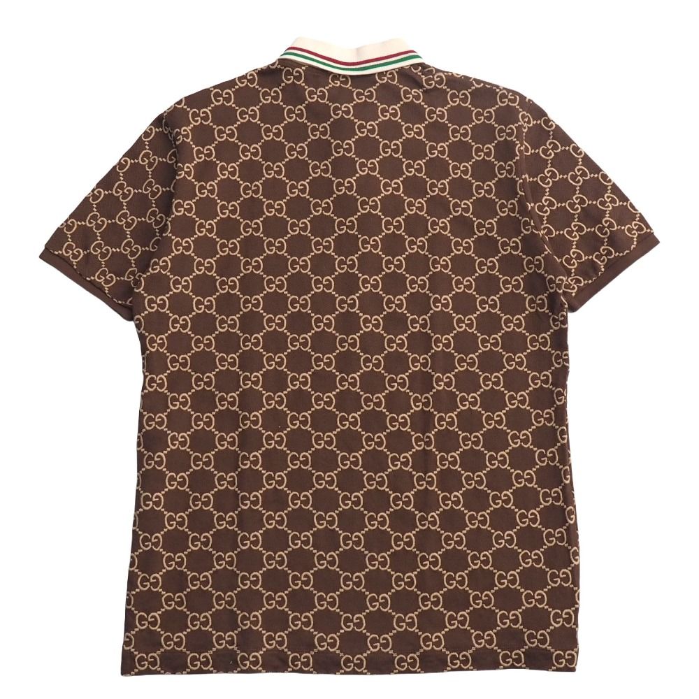 □美品□GUCCI グッチ ポロシャツ サイズS GG 半袖 イタリア製
