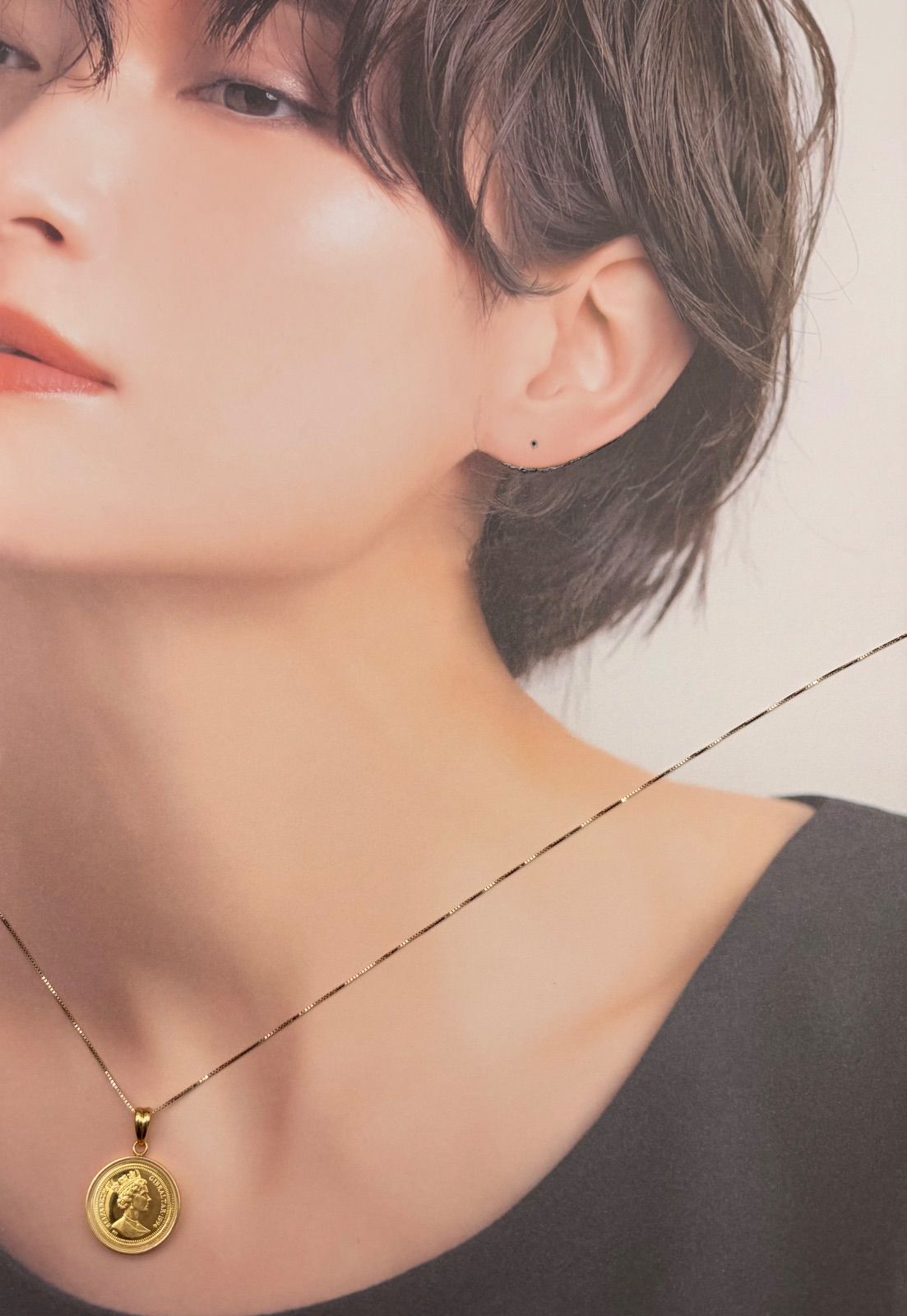 美品】ペンダント K24 / K18コイン エリザベス2世ピーターラビット金貨