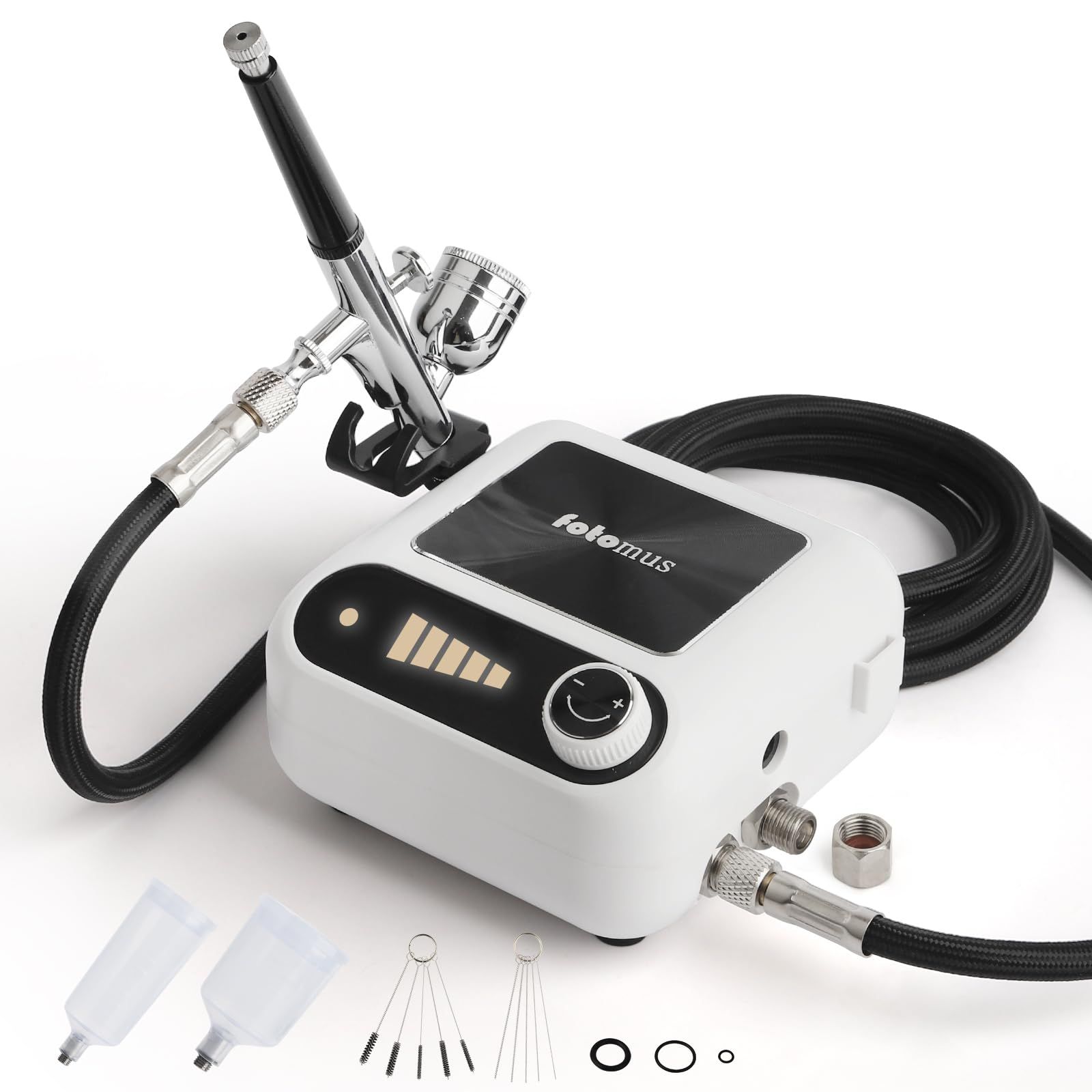 迅速に発送】エアブラシ ミニコンプレッサー セット 41PSI 2つエアー吐