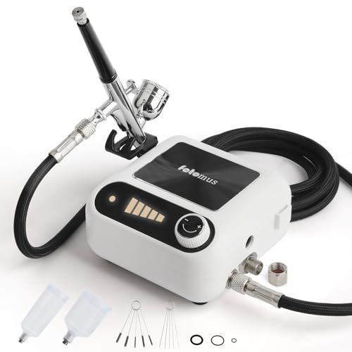 迅速に発送】エアブラシ ミニコンプレッサー セット 41PSI 2つエアー吐