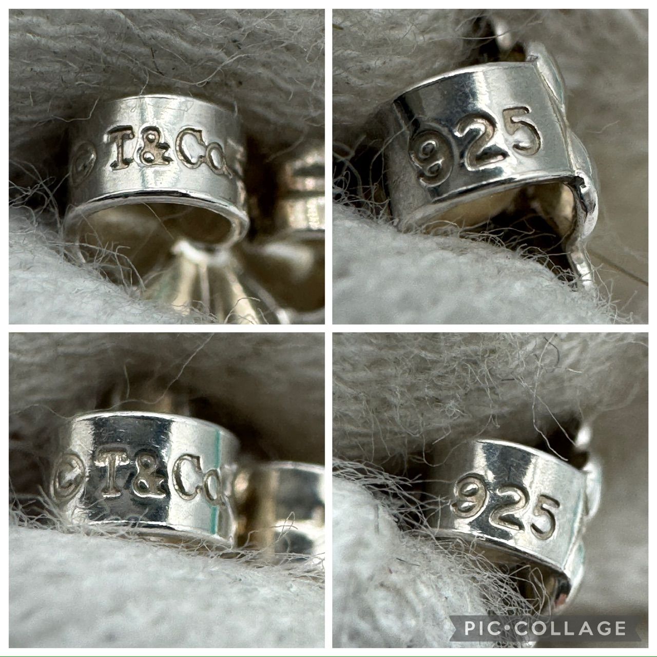 希少】ティファニー サマセット メッシュ フープ ピアス 2-102-27