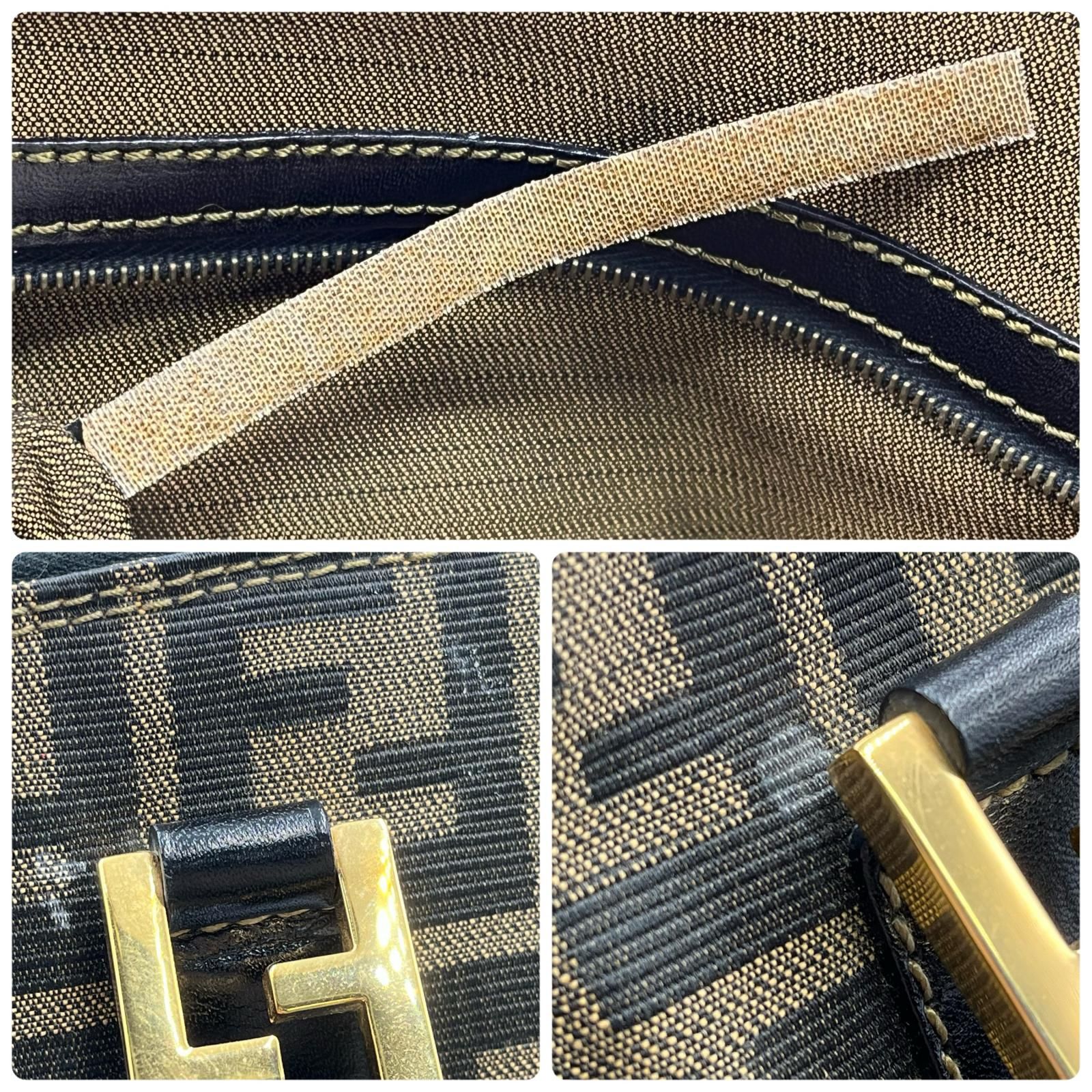 フェンディ FENDI ハンドバッグ ズッカ柄 149671 キャンバス ブラウン