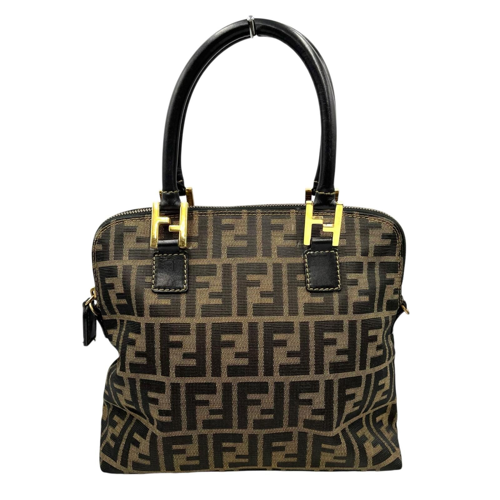 フェンディ FENDI ハンドバッグ ズッカ柄 149671 キャンバス ブラウン