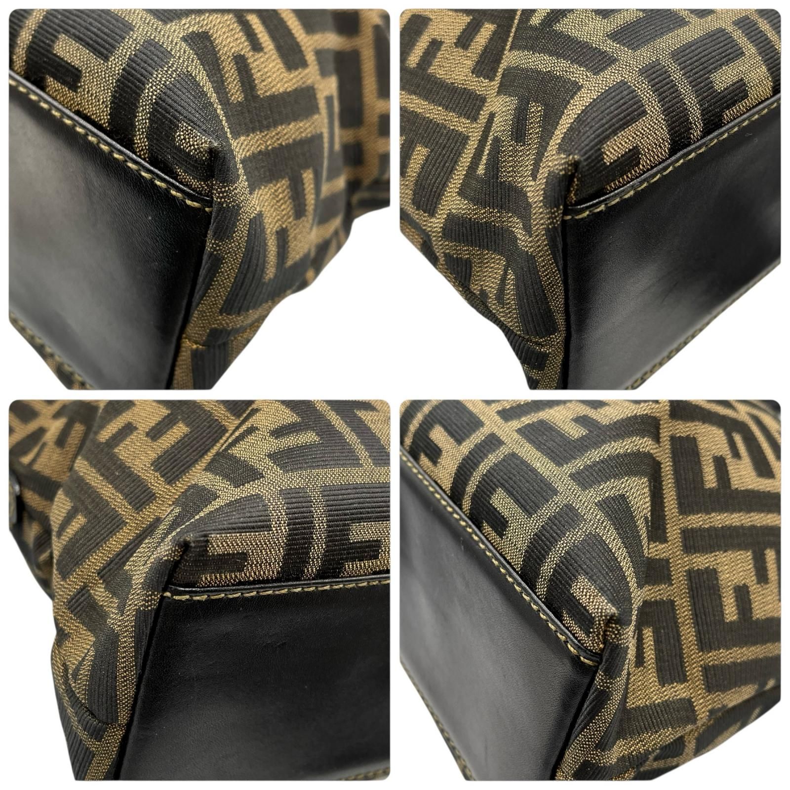 フェンディ FENDI ハンドバッグ ズッカ柄 149671 キャンバス ブラウン