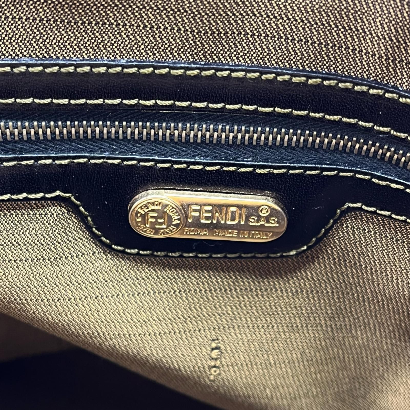 フェンディ FENDI ハンドバッグ ズッカ柄 149671 キャンバス ブラウン