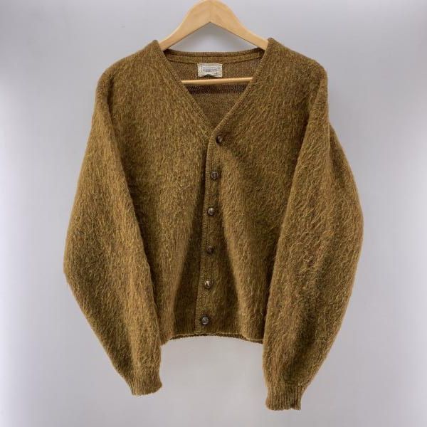 中古】BRENT 60s モヘアカーディガン 6ボタン ブラウン サイズM