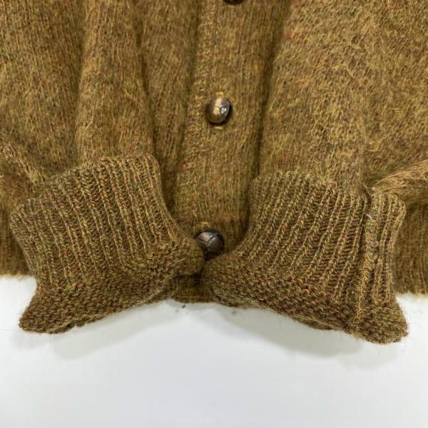中古】BRENT 60s モヘアカーディガン 6ボタン ブラウン サイズM