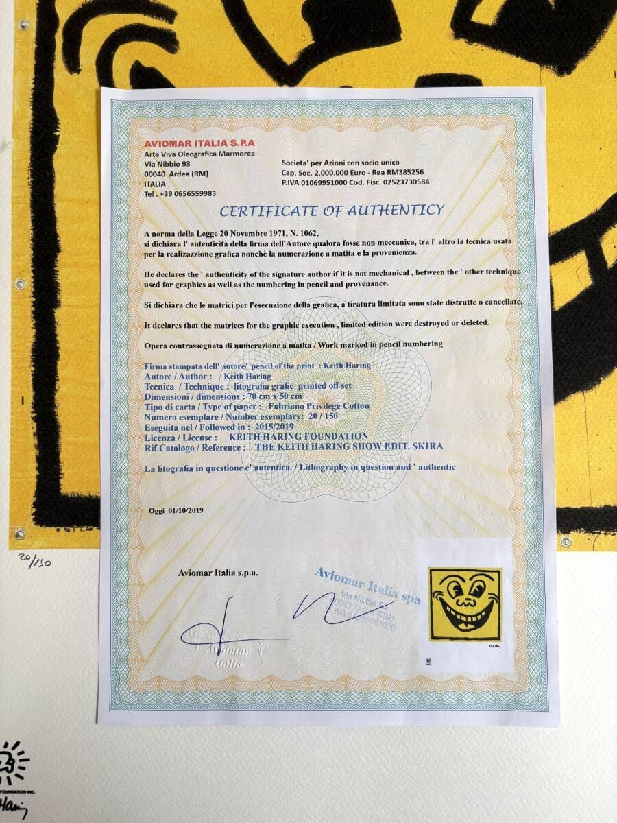 限定150部！】Keith Haring（キース・ヘリング）『スマイリーフェイス