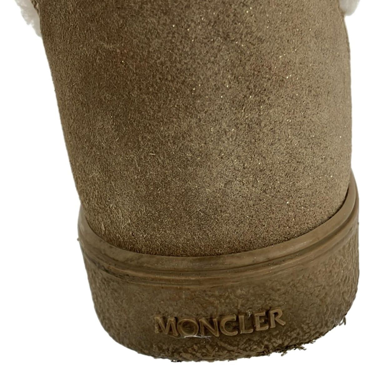 MONCLER(モンクレール) ショートブーツ 37 レディース - 白×ブラウン