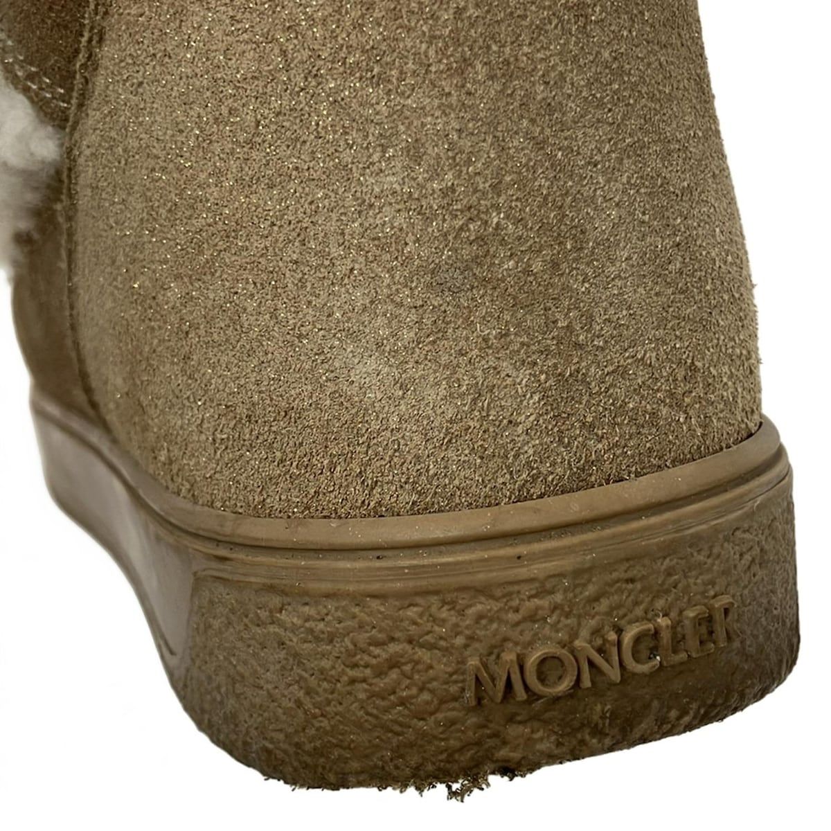 MONCLER(モンクレール) ショートブーツ 37 レディース - 白×ブラウン