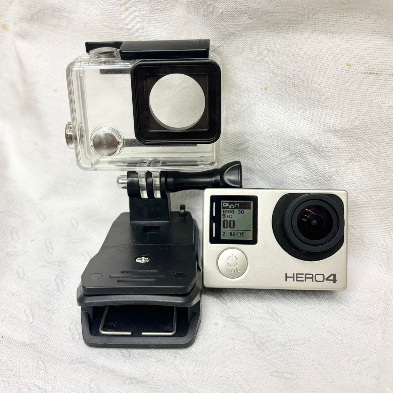 419 GoPro HERO4 Silver 32GB microSD付 バッテリー付 防水ケース