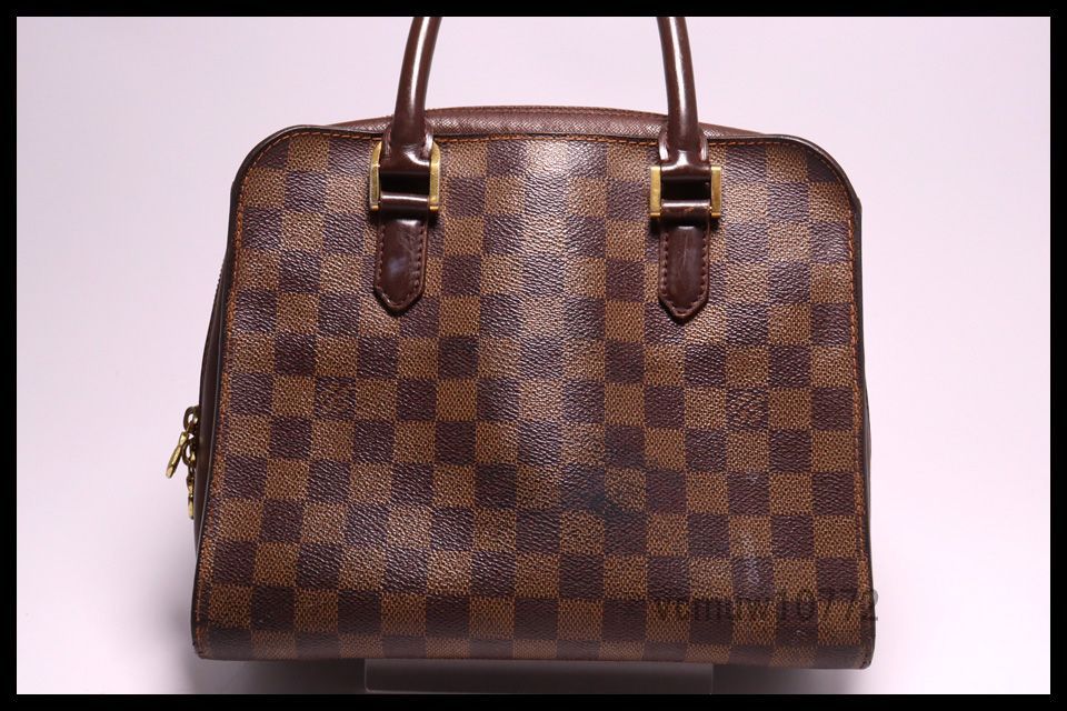 □LOUIS VUITTON ダミエ トリアナ レザー ハンドバッグ ルイヴィトン