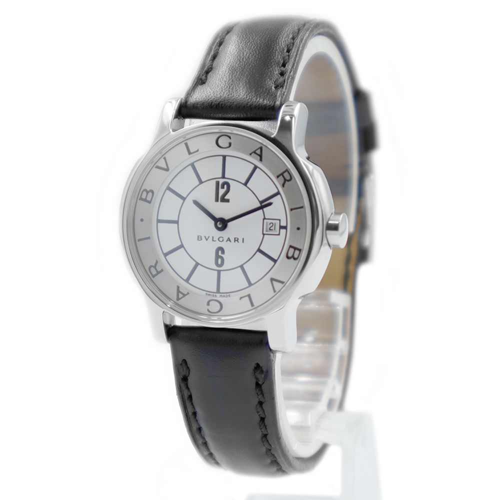 ブルガリ ST29S ソロテンポ クオーツ ステンレススチール レザー