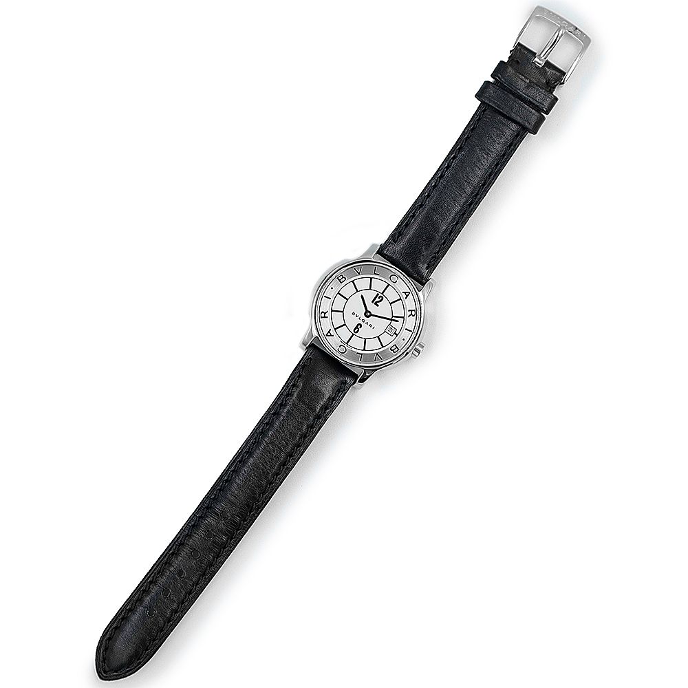 ブルガリ ST29S ソロテンポ クオーツ ステンレススチール レザー