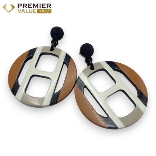 エルメス Hエキップ ピアス サーブル バッファローホーン - メルカリ