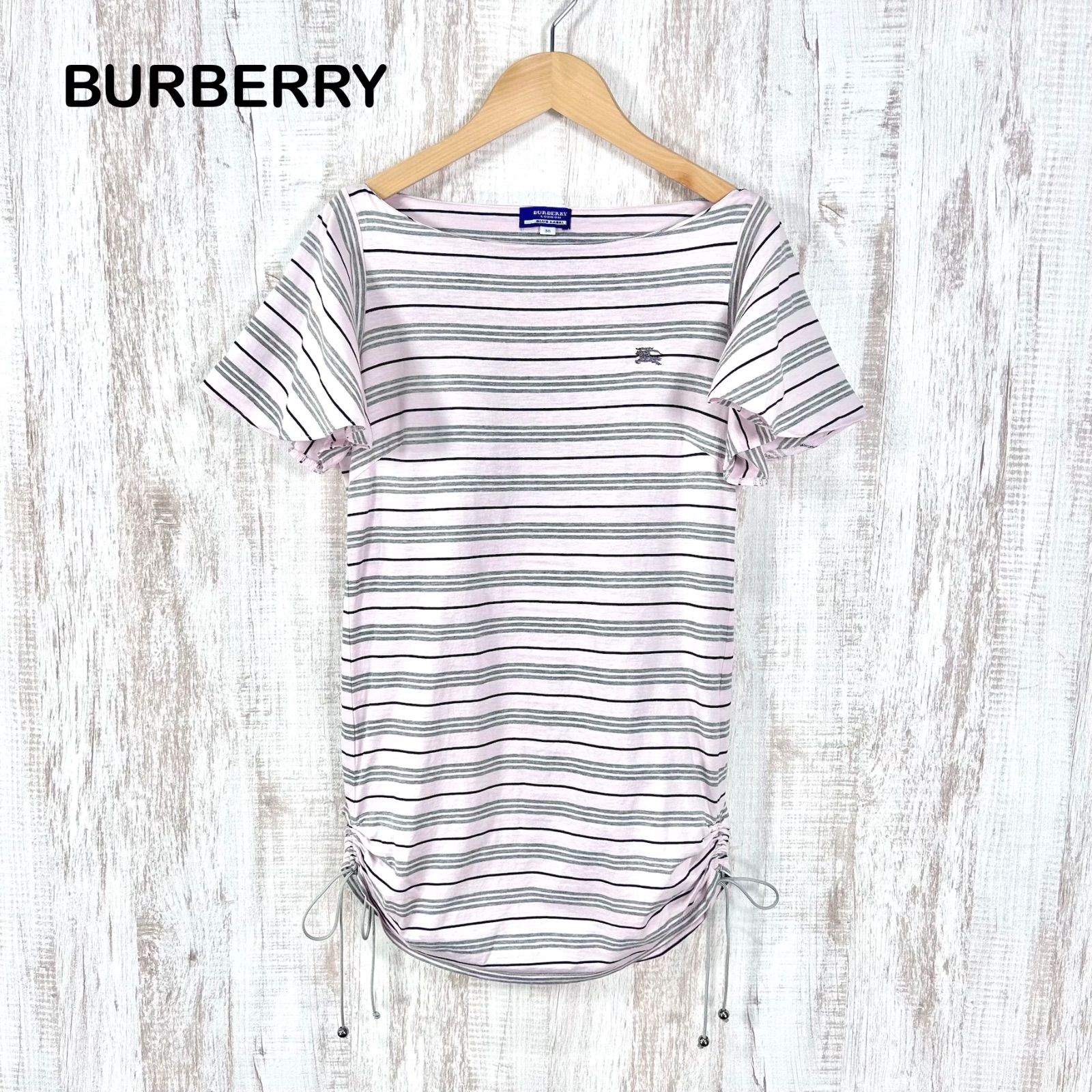 【極美品】バーバリーブルーレーベル　ロンT ホースロゴ　ボーダー　M 00s 美品 BURBERRY BLUE LABEL バーバリーブルーレーベル ホースロゴ