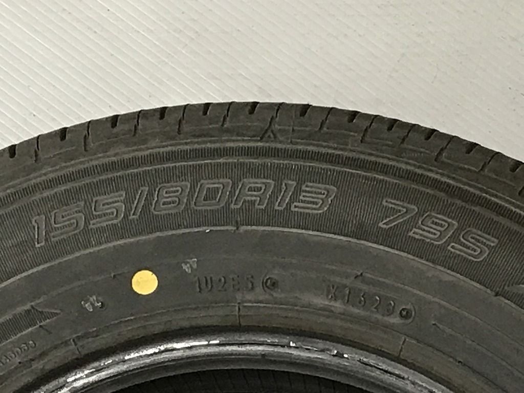 ◎希少サイズ 送料無料 バリ溝 DUNLOP 155/80R13 155/80-13 即納 個人