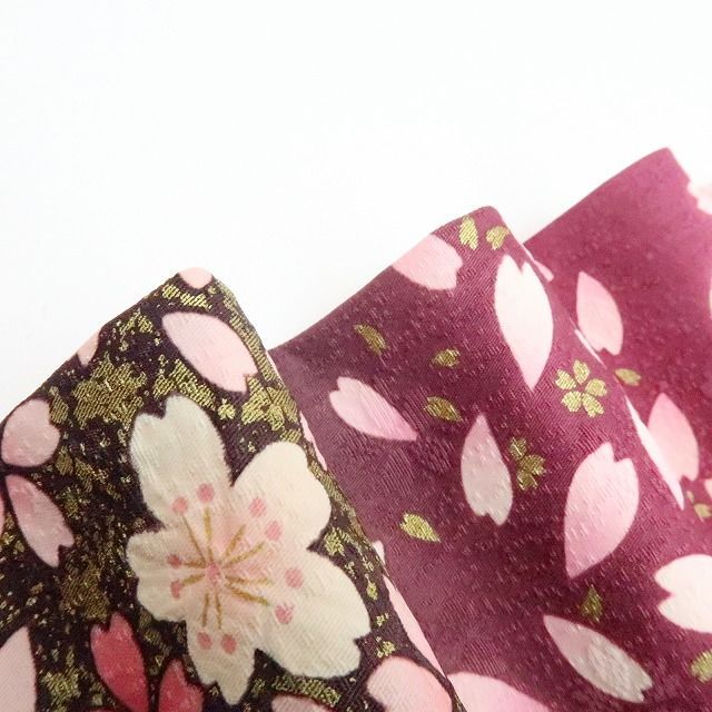 百華❀Y4621◇ラメ 絞り 桜 高級手縫い仕立て 成人式 トールサイズ