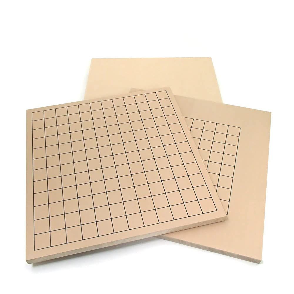 入門用囲碁盤セット 新桂9・13路碁盤とP厚型碁石（約7mm）とミニ角