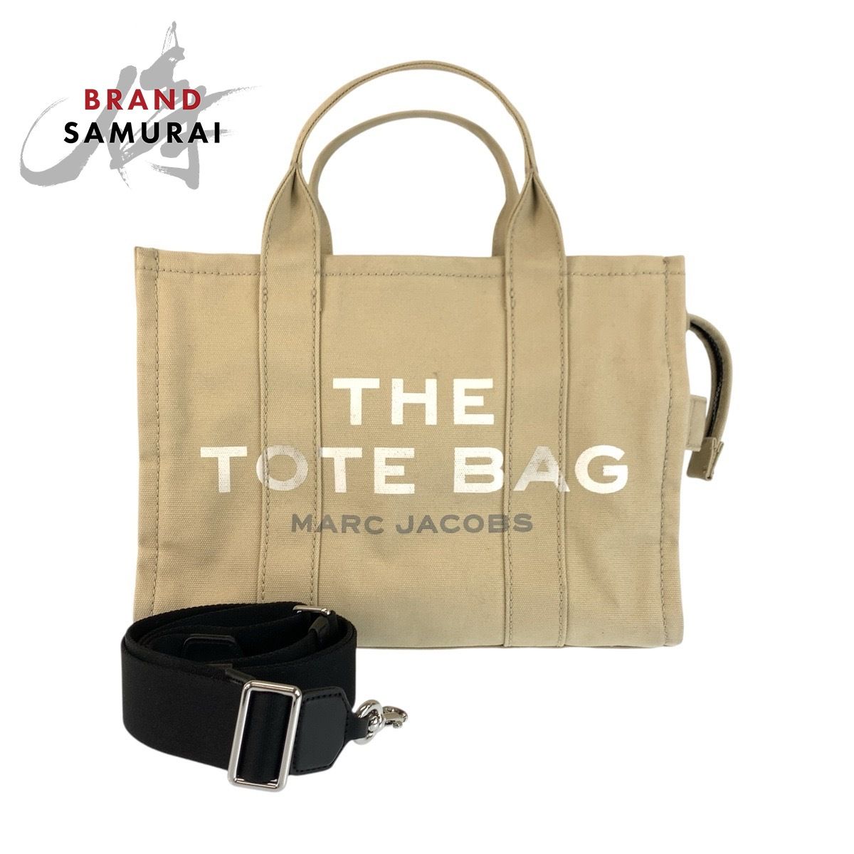美品 MARC JACOBS マークジェイコブス THE TOTE BAG ベージュ ブラック