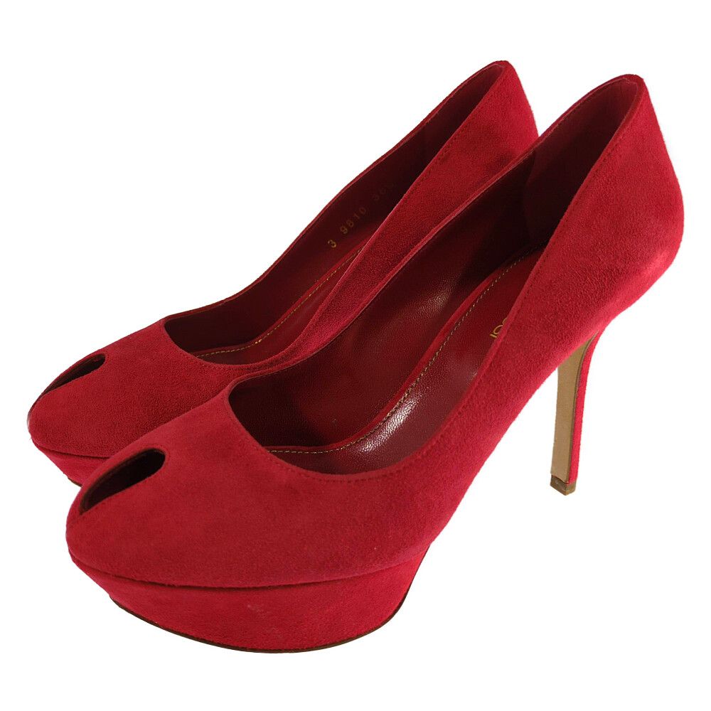 sergio rossi セルジオロッシ スエード ヒール 3 9810 パンプス靴 36 1