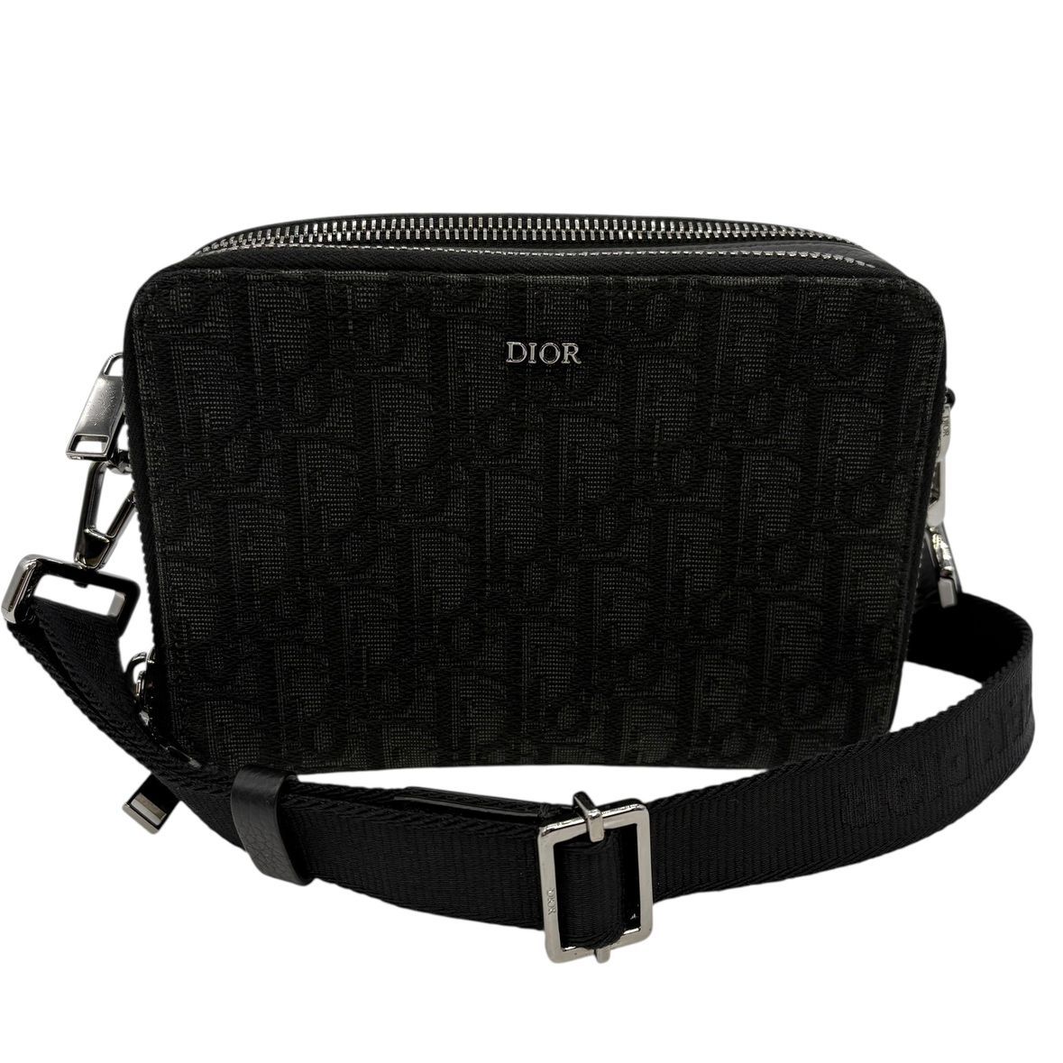 ♪3960 クリスチャンディオール ジップポーチ ストラップ付き