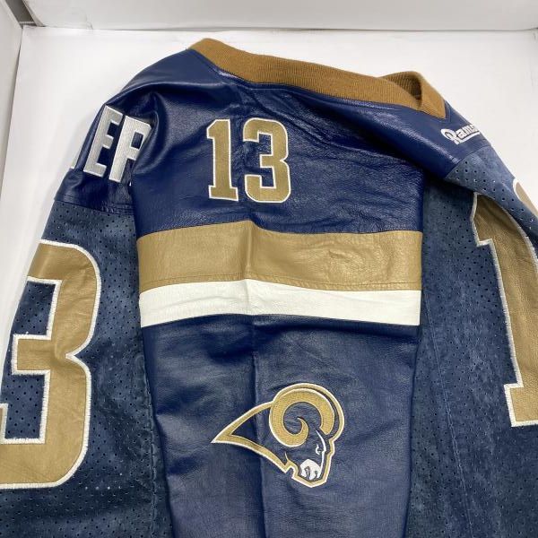 中古】JEFF HAMILTON 90s ST.Louis Rams レザー切替 スエードゲーム