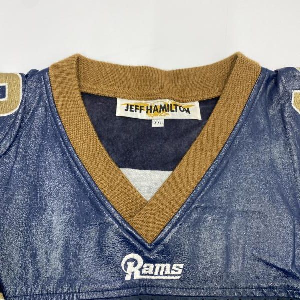 中古】JEFF HAMILTON 90s ST.Louis Rams レザー切替 スエードゲーム