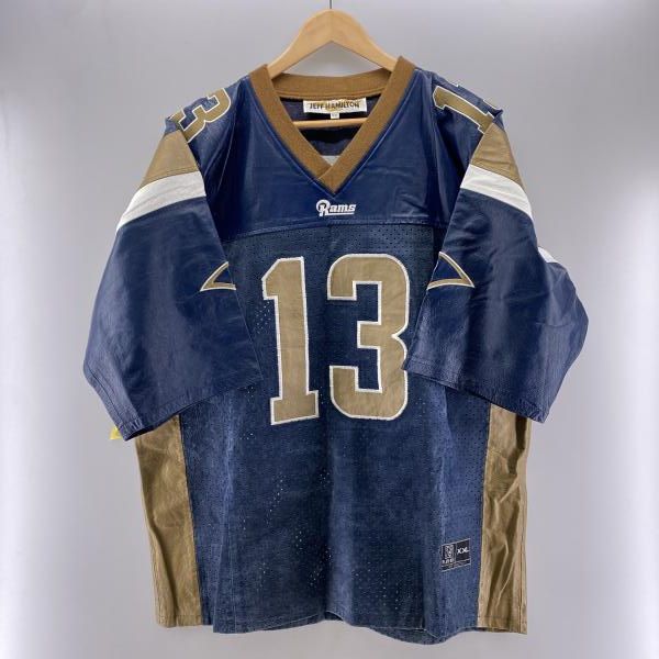 中古】JEFF HAMILTON 90s ST.Louis Rams レザー切替 スエードゲーム