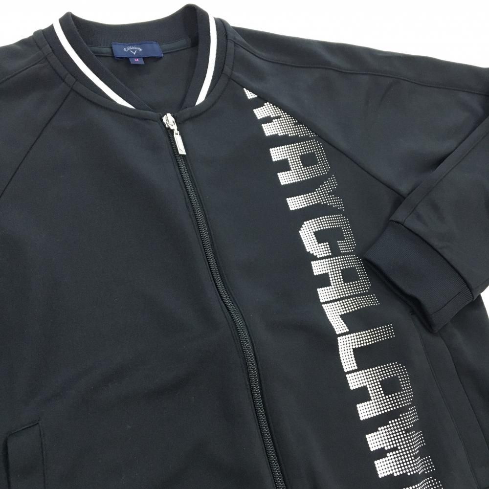 超美品】キャロウェイ ジャケットブルゾン 黒×白 ロゴプリント